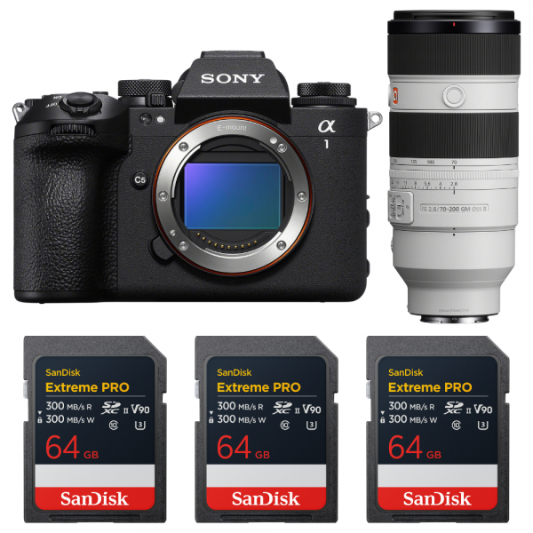 Sony alpha 1 II + FE 70-200mm f/2.8 GM OSS II + 3 SanDisk 64GB Extreme PRO UHS-II SDXC-1