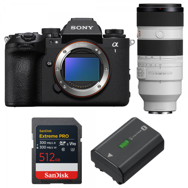 Sony alpha 1 II + FE 70-200mm f/2.8 GM OSS II + 1 SanDisk 512GB Extreme PRO UHS-II SDXC + Sony NP-FZ100-1
