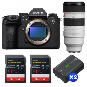 Sony alpha 1 II + FE 70-200mm f/2.8 GM OSS II + 2 SanDisk 512GB Extreme PRO UHS-II SDXC + 2 Sony NP-FZ100-1